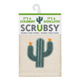 MU Kitchen Scrubsy Dish Cloth and Scrubber, Set of 2, Cactus