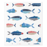 MU Kitchen Sponge Cloth, Set of 2 Dish Cloths, Fish