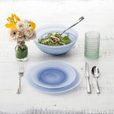 Fortessa La Jolla Glass 16 Piece Dinnerware Set, Service for 4, Ink