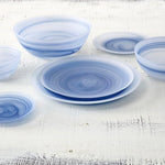 Fortessa La Jolla Glass 16 Piece Dinnerware Set, Service for 4, Ink