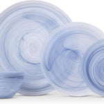 Fortessa La Jolla Glass 16 Piece Dinnerware Set, Service for 4, Ink