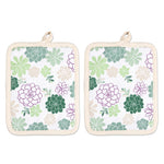 MU Kitchen Designer Potholder, Set of 2, Succulents