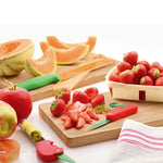 Kuhn Rikon Melon Knife For Cantaloupe, Watermelon, and Fruit, 8-Inch, Orange