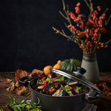 Scanpan Classic 4.5 Quart Low Sauce Pot With Lid, 10.25 Inch