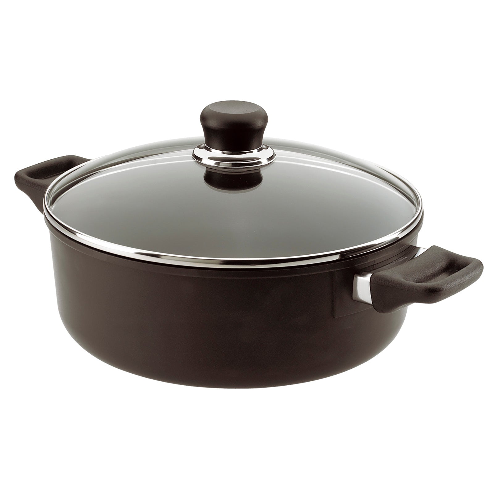 Scanpan Classic 4.5 Quart Low Sauce Pot With Lid, 10.25 Inch