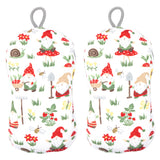 MU Kitchen Durable Microfiber Sponge with Scrubber, Set of 2, Gnomes