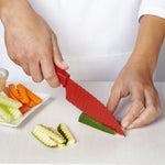 Kuhn Rikon Colori+ Crinkle Cut Garnish Knife, 5-Inch, Blue