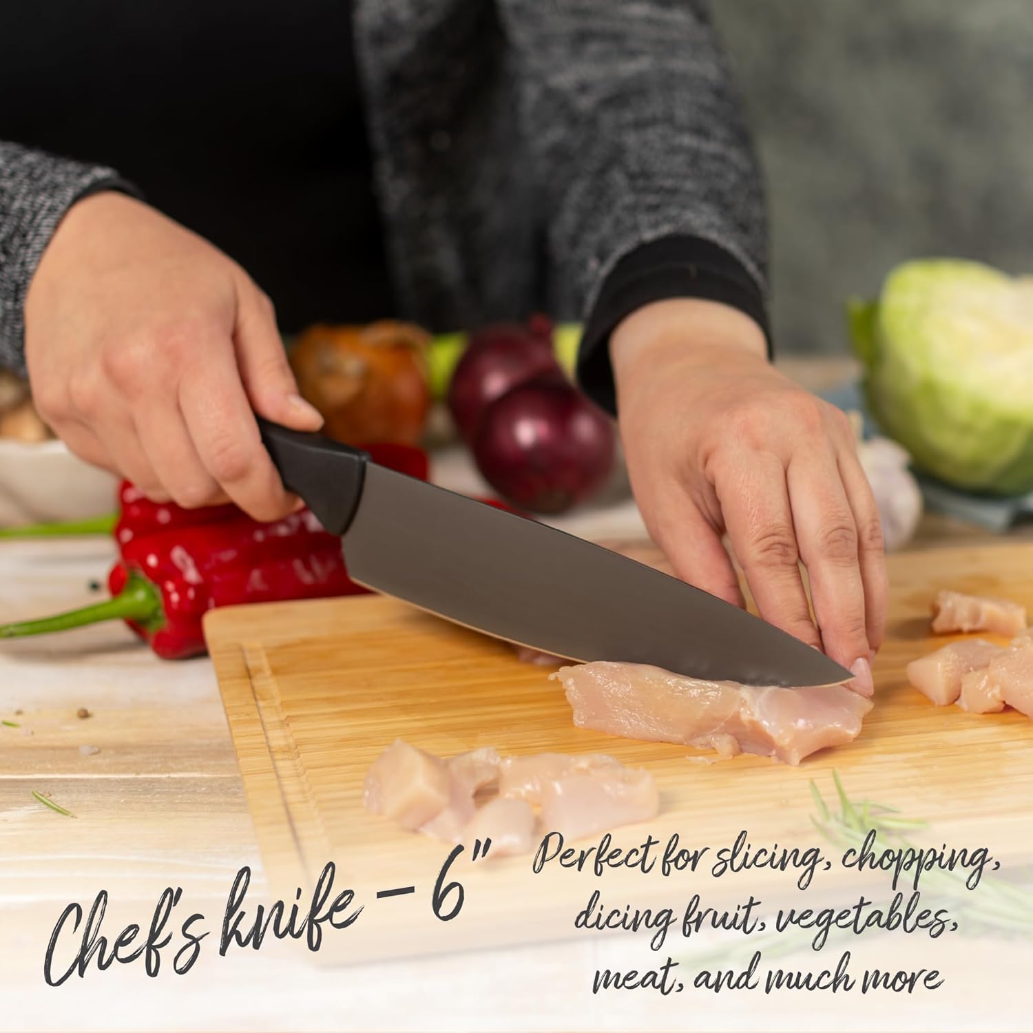 Kuhn Rikon ICED Chef's Knife 6.3-Inch, Ice Hardened German Stainless Blade