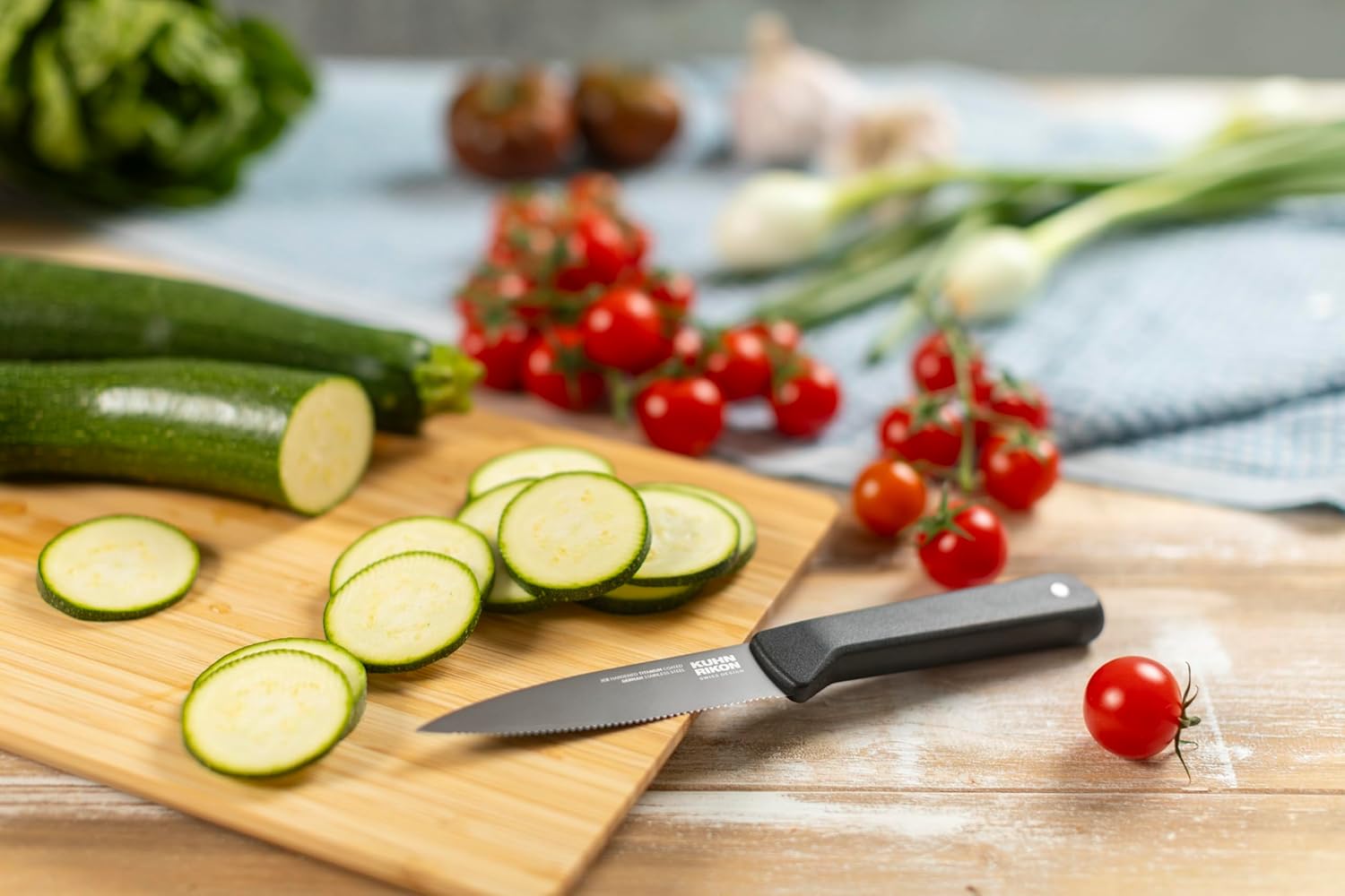 Kuhn Rikon ICED Serrated Paring Knife 3.5-Inch, Ice Hardened German Stainless Blade