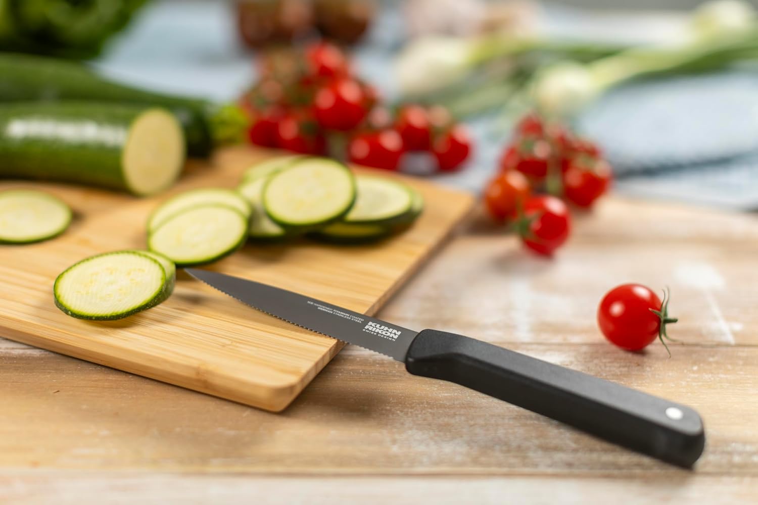 Kuhn Rikon ICED Serrated Paring Knife 3.5-Inch, Ice Hardened German Stainless Blade