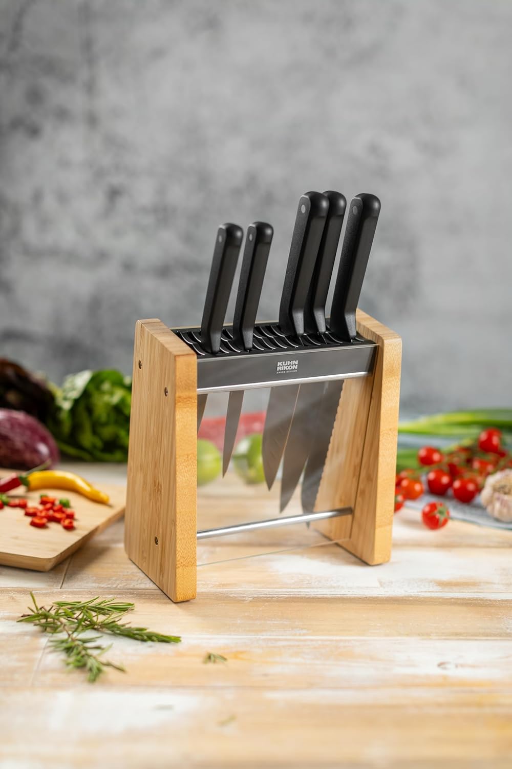Kuhn Rikon ICED Bamboo Knife Block