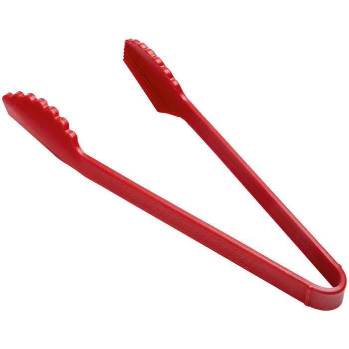 Kuhn Rikon Silicone Scalloped Tongs, 12-Inch, Red