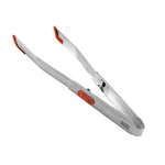 Kuhn Rikon SoftEdge Stainless Steel Locking Tweezer Tongs, 12-Inch, Red