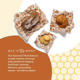 Bee's Wrap Reusable Beeswax Food Wraps, Assorted 3-Pack, Bakery Lane