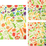 Bee's Wrap Reusable Beeswax Food Wraps, Assorted 3-Pack, Garden Party