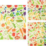 Bee's Wrap Reusable Beeswax Food Wraps, Assorted 3-Pack, Garden Party