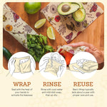 Bee's Wrap Reusable Beeswax Food Wraps, Assorted 3-Pack, Meadow Magic