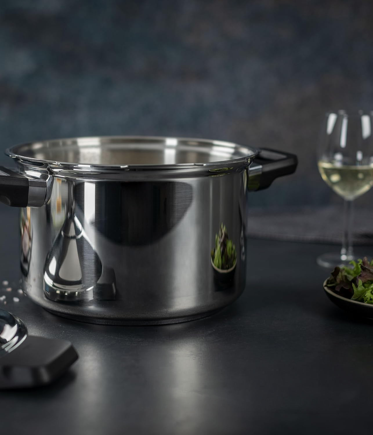 Kuhn Rikon Duromatic INOX Dual handle Stovetop Pressure Cooker, 5.3-Quart