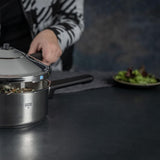 Kuhn Rikon Duromatic INOX Dual handle Stovetop Pressure Cooker, 5.3-Quart