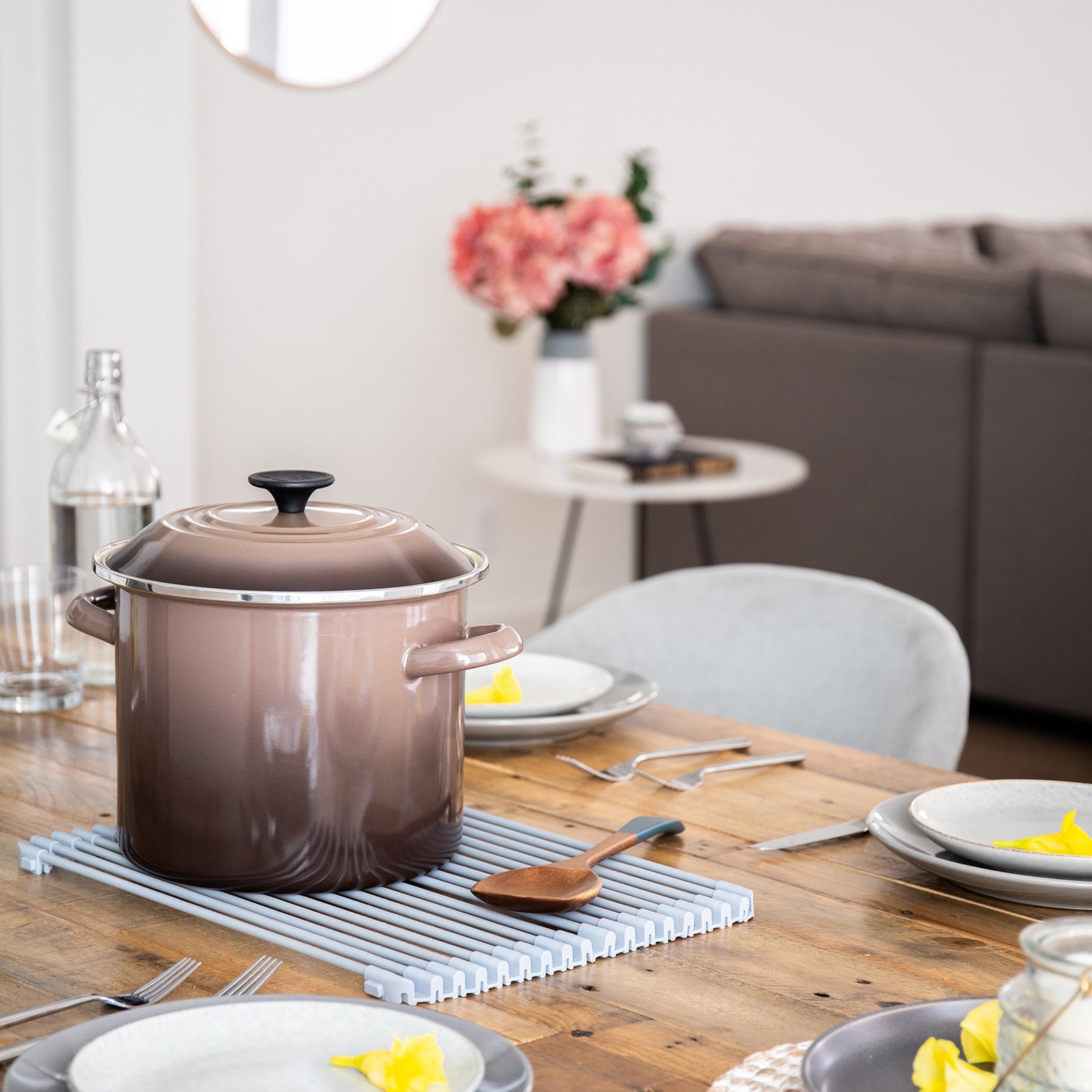 Better Houseware Multipurpose Roll Up Rack, Silicone coated Stainless Steel, Medium