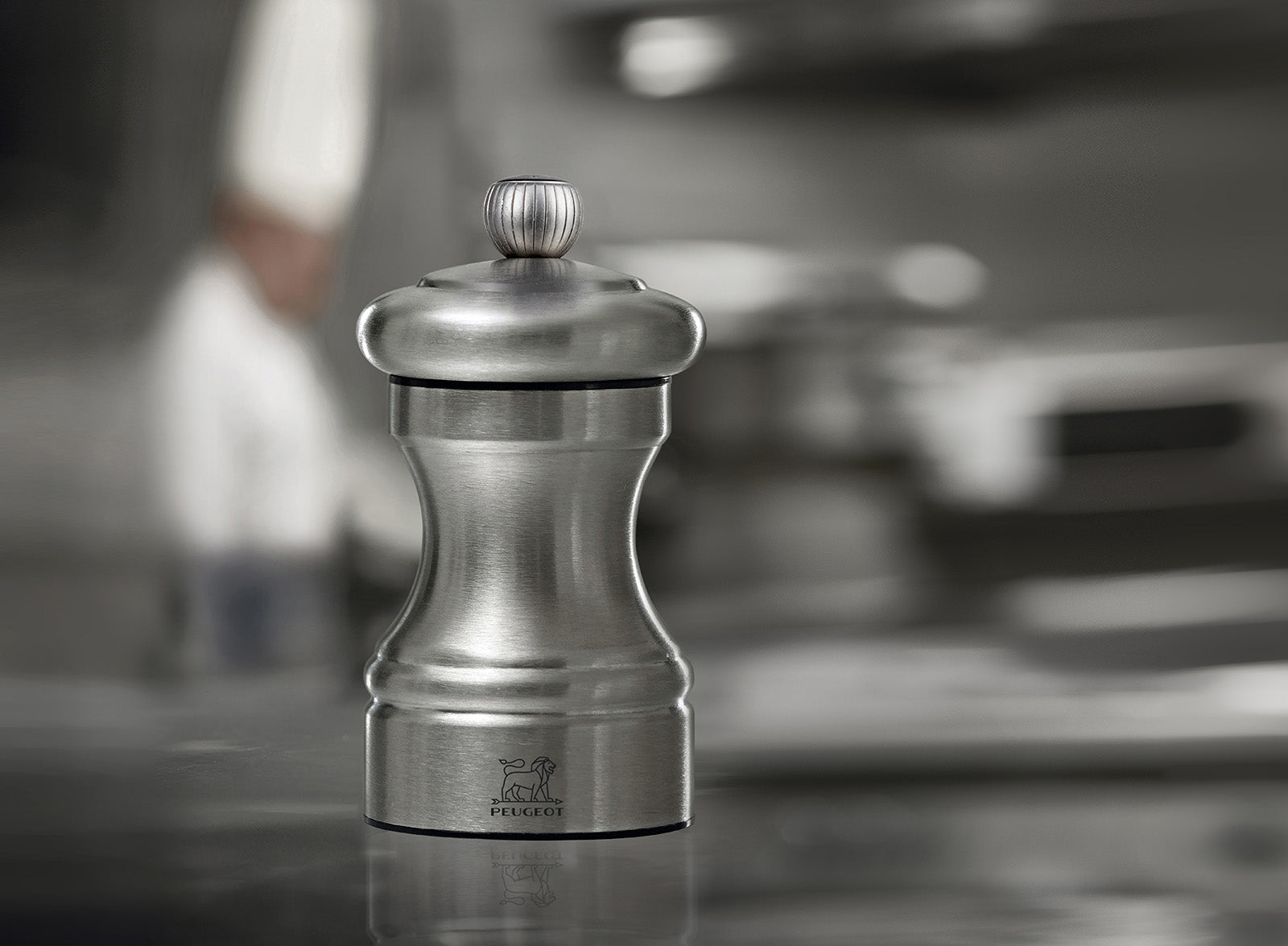 Peugeot Bistro Zirlon Salt Mill, 4-Inch, Stainless Steel