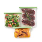 Lekue Reusable Silicone Flat Bags, Airtight for Storage, Set of 3