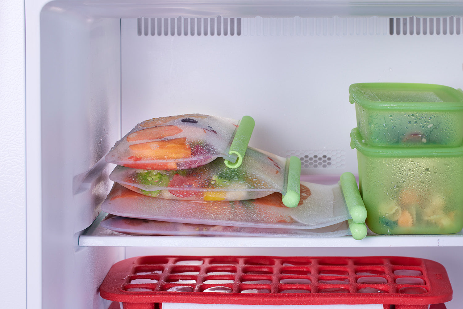 Lekue Reusable Silicone Flat Bags, Airtight for Storage, Set of 3