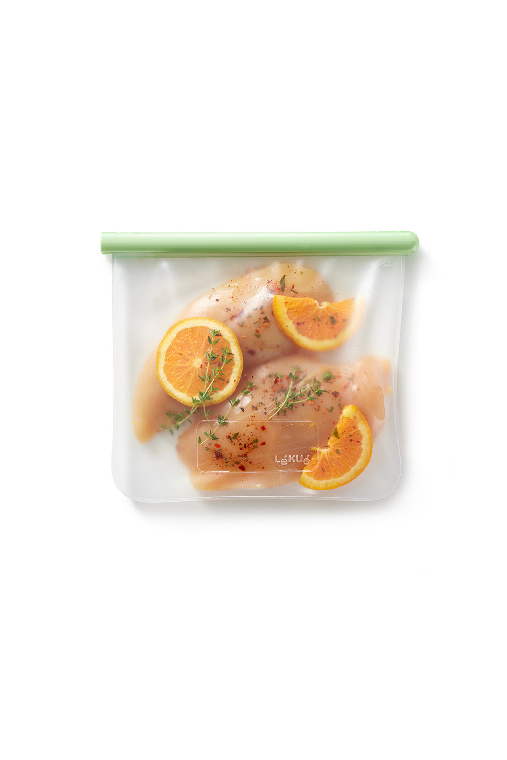Lekue Reusable Silicone Flat Bags, Airtight for Storage, 34 oz, Medium