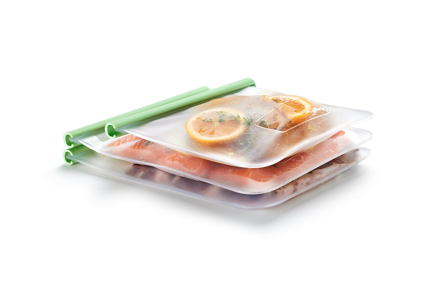 Lekue Reusable Silicone Flat Bags, Airtight for Storage, 34 oz, Medium