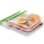 Lekue Reusable Silicone Flat Bags, Airtight for Storage, 17 oz, Small