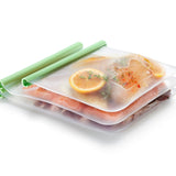 Lekue Reusable Silicone Flat Bags, Airtight for Storage, 17 oz, Small