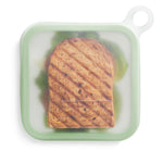 Lekue Reusable Sandwich & Baguette Case, Platinum Silicone, Air Tight, Sandwich