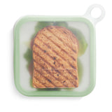 Lekue Reusable Sandwich & Baguette Case, Platinum Silicone, Air Tight, Sandwich