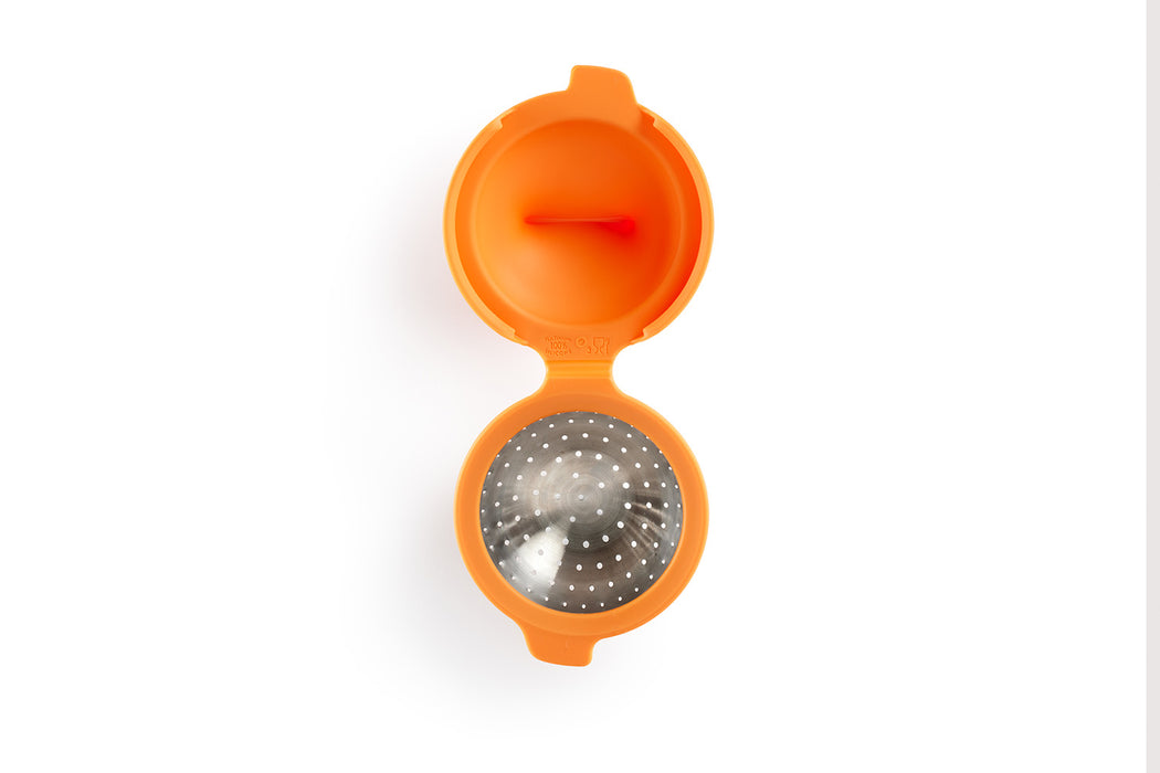 Lekue Egg Poacher, Stainless Steel and Silicone, Set of 2