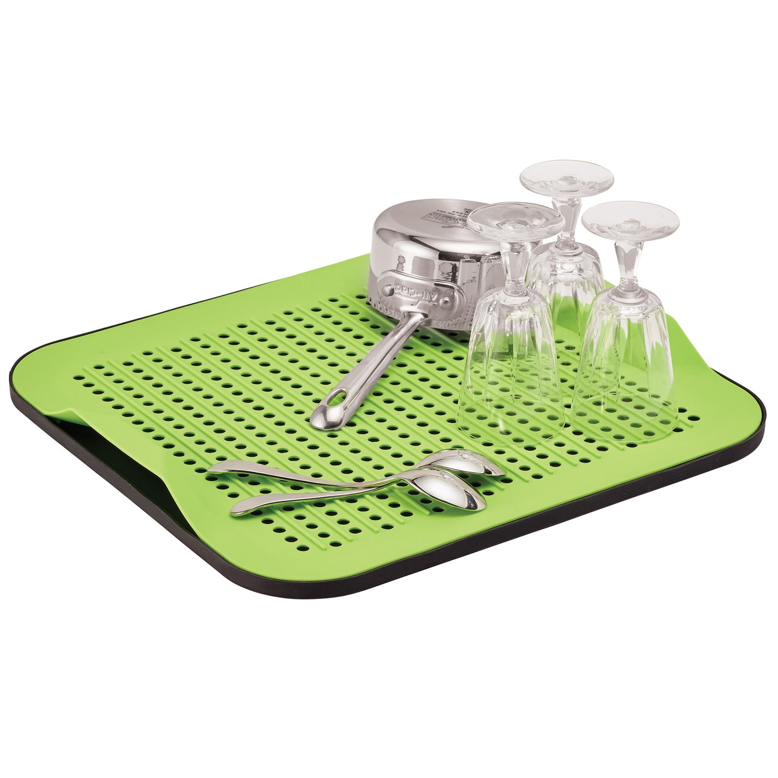 Better Houseware 2-Piece Silicone Drying Mat, Green