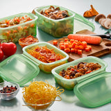 Lekue Reusable Silicone Food Storage Box, Set of 3