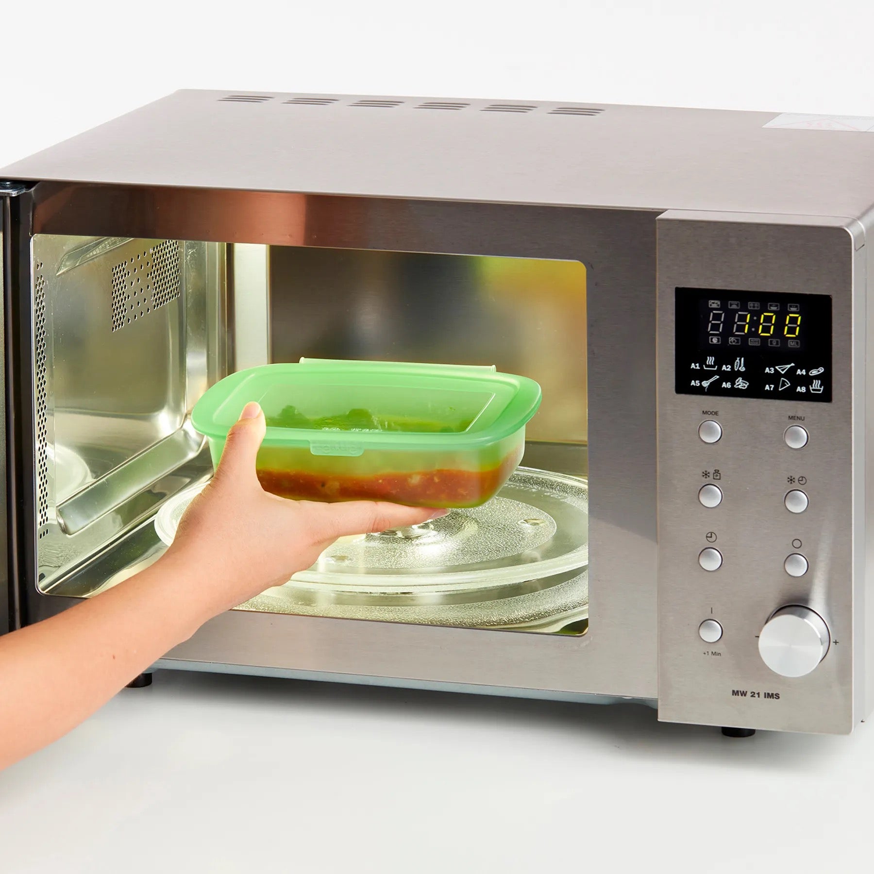 Lekue Reusable Silicone Food Storage Box, 16.9-ounce