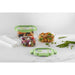 Lekue 100% Airtight Square Glass Food Storage Container, Set of 3