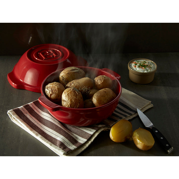 Emile Henry Bread & Potato Pot, Burgundy