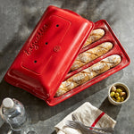 Emile Henry Flame Baguette Baker, Burgundy