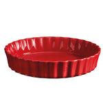 Emile Henry 9.5 Inch Deep Tart Dish, Burgundy