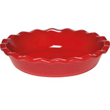 Emile Henry Made in France HR Ceramic 9-inch Pie Dish, Burgundy