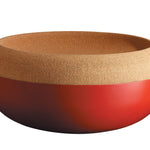 Emile Henry Large Food Storage Bowl, 14.1-Inch, Burgundy