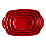 Emile Henry Large Rectangle Baking Dish Ultime, 16.5" X 10.5", Burgundy