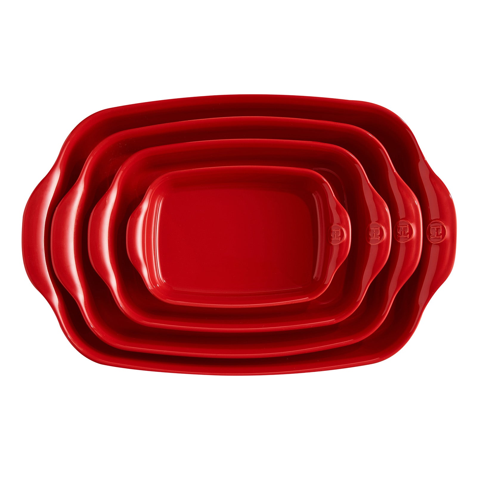 Emile Henry Large Rectangle Baking Dish Ultime, 16.5" X 10.5", Burgundy