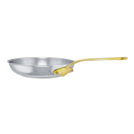 Mauviel M'Cook B 5-Ply Frying Pan With Brass Handles, 7.9-Inch