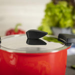 Kuhn Rikon Hotpan Stainless Steel Cooking Pot with Insulated Bowl, 1-Quart, Red