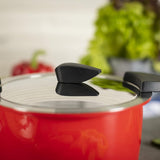 Kuhn Rikon Hotpan Stainless Steel Cooking Pot with Insulated Bowl, 1-Quart, Red