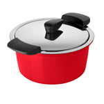 Kuhn Rikon Hotpan Stainless Steel Cooking Pot with Insulated Bowl, 2.1-Quart, Red
