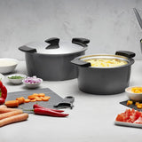 Kuhn Rikon Hotpan Stainless Steel Cooking Pot with Insulated Bowl, 2.1-Quart, Gray